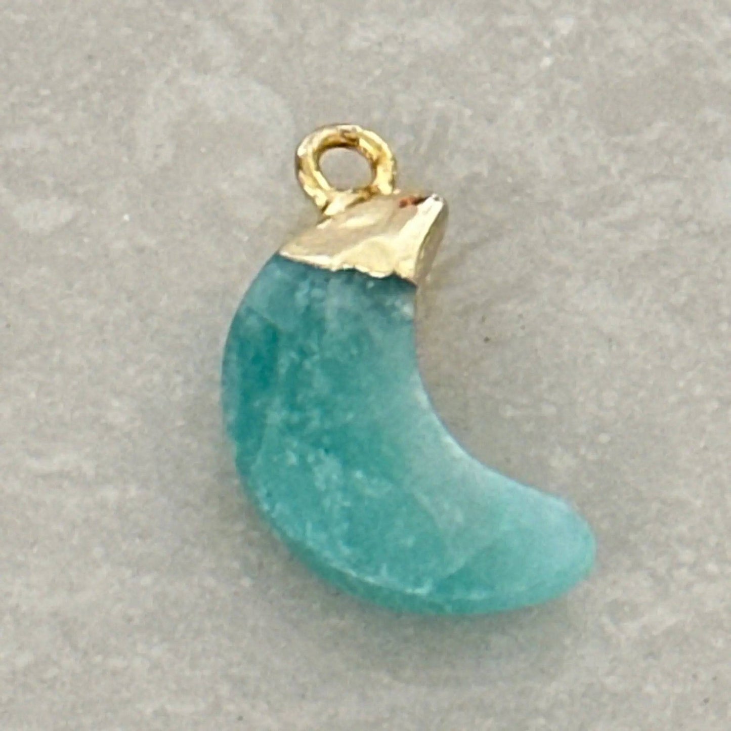 Amazonite Gemstone Horn Necklace - Uplift Beads