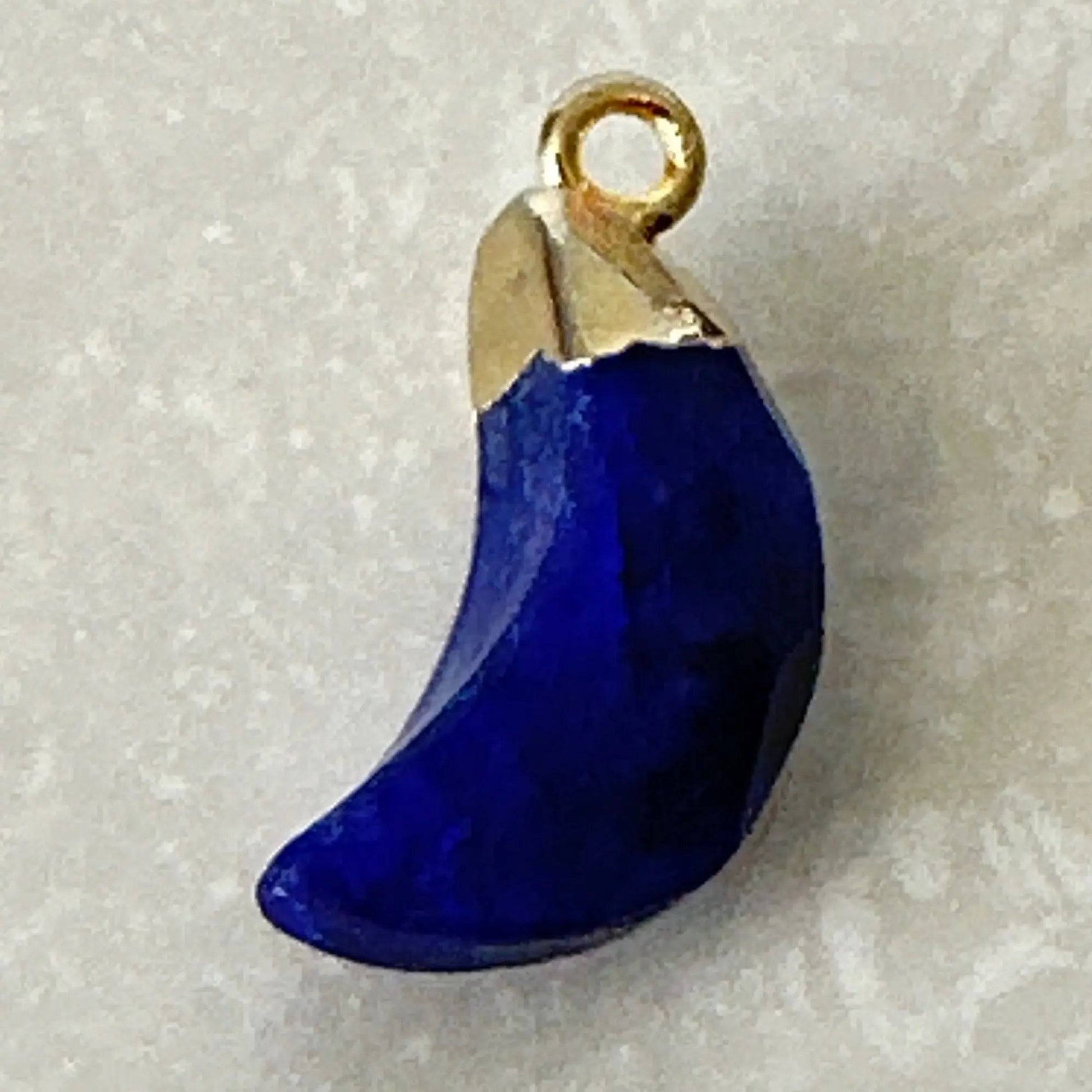 Lapis Lazuli Gemstone Horn - Uplift Beads