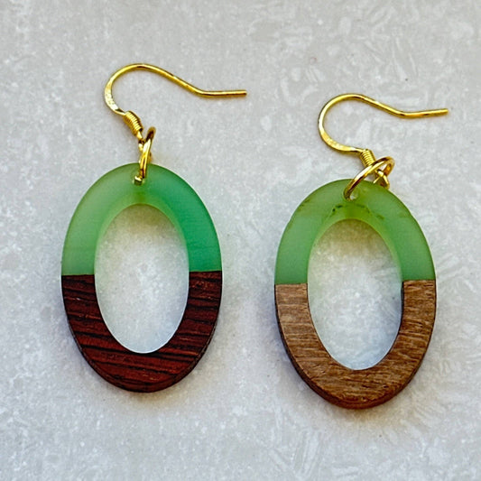 Resin & Wood Earrings - Uplift Beads