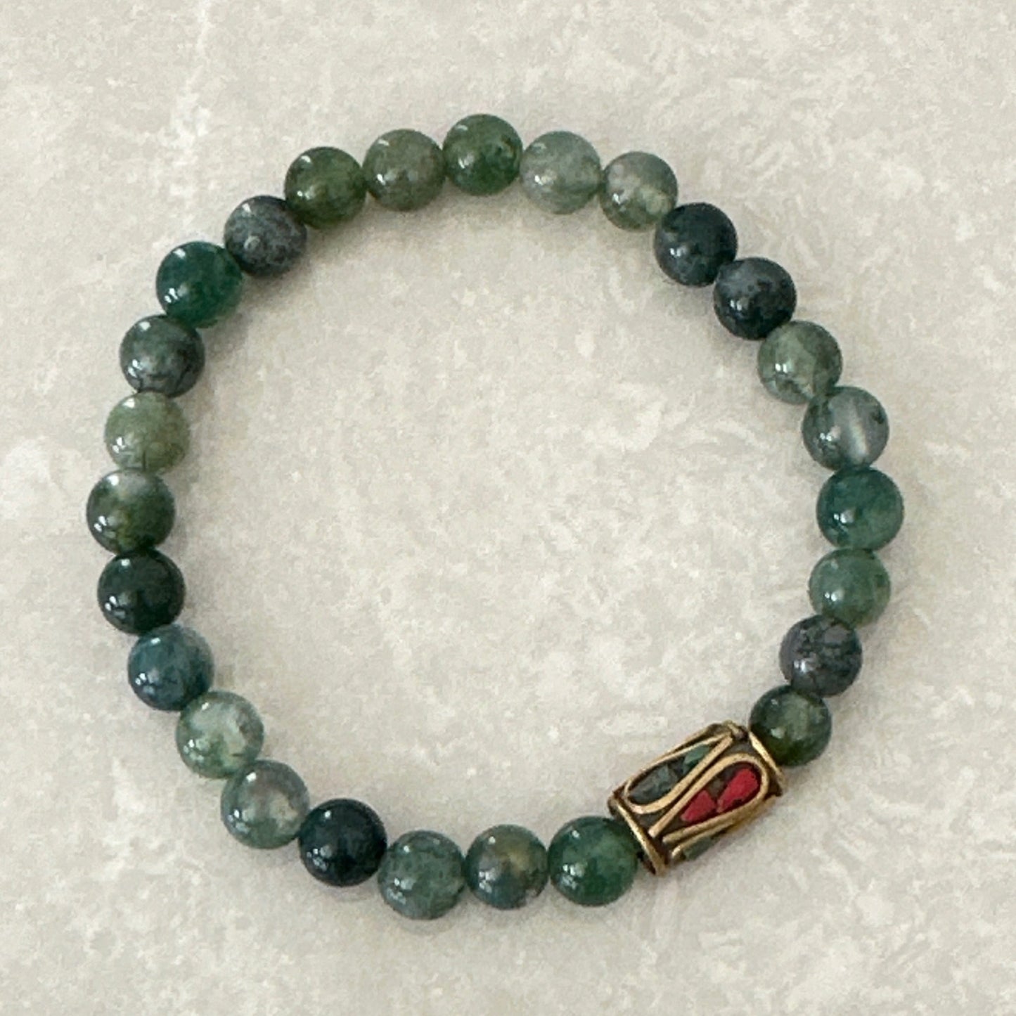 Moss Agate Bracelet - Uplift Beads