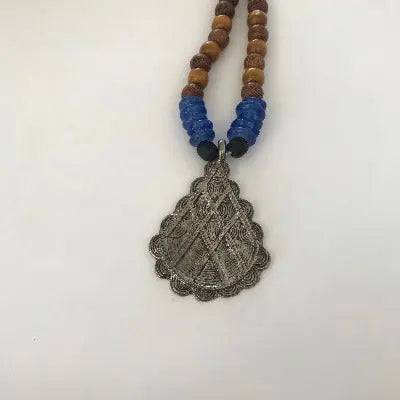 African Baule Pyramid Pendant Necklace - Uplift Beads