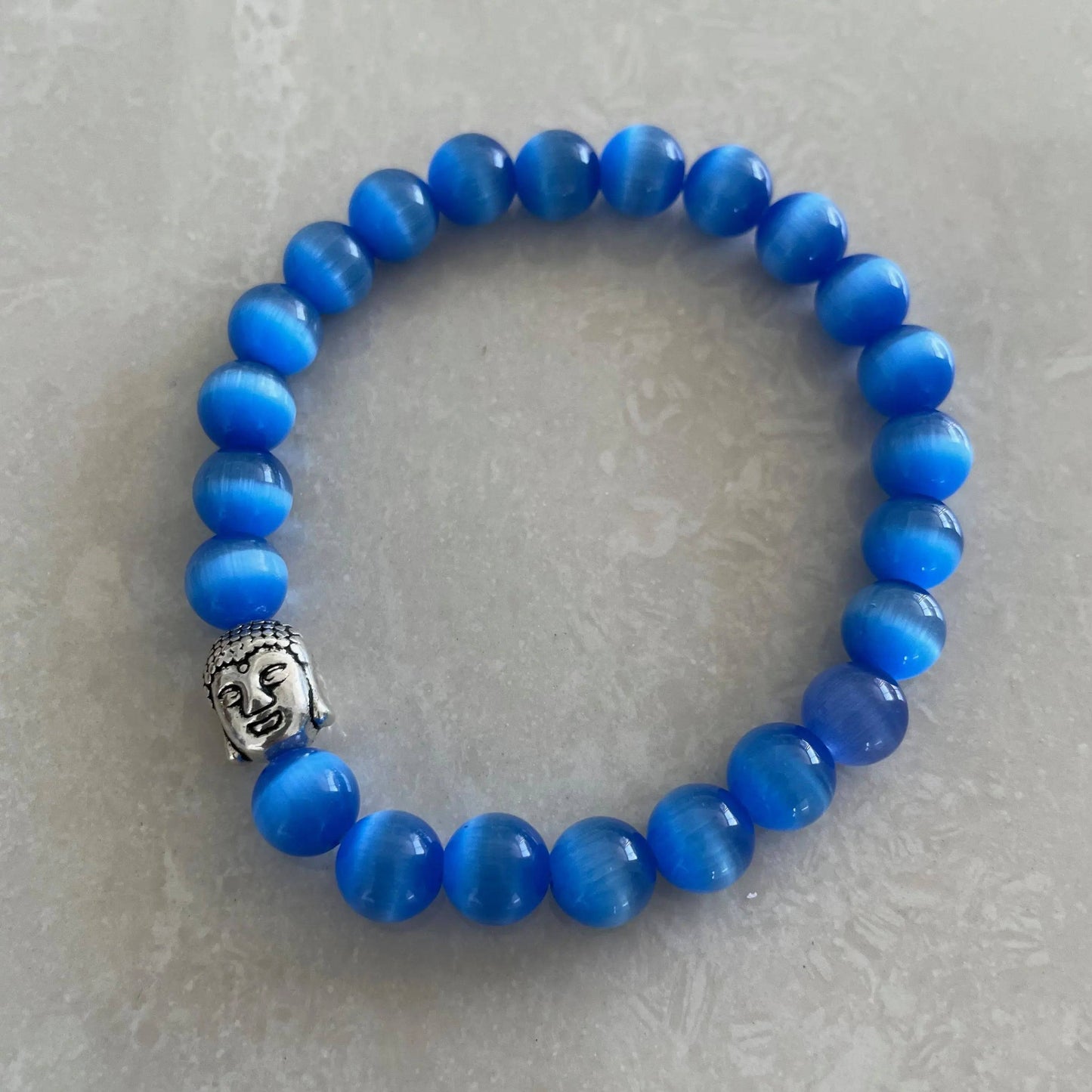 Buddha Head Bracelet - Cat Eye Glass - Uplift Beads