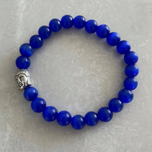 Buddha Head Bracelet - Cat Eye Glass - Uplift Beads