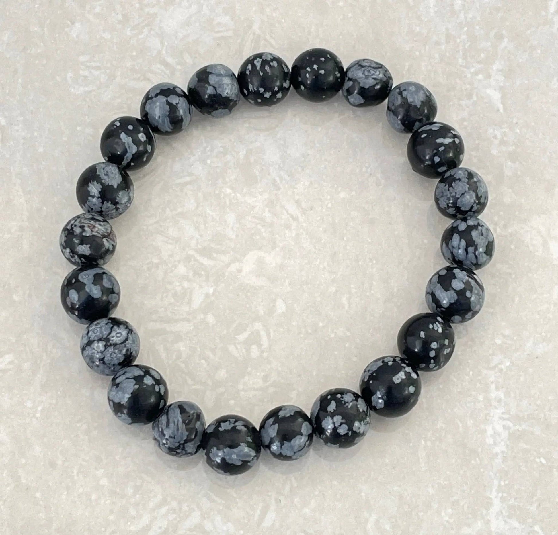 Snowflake Obsidian Bracelet - Uplift Beads