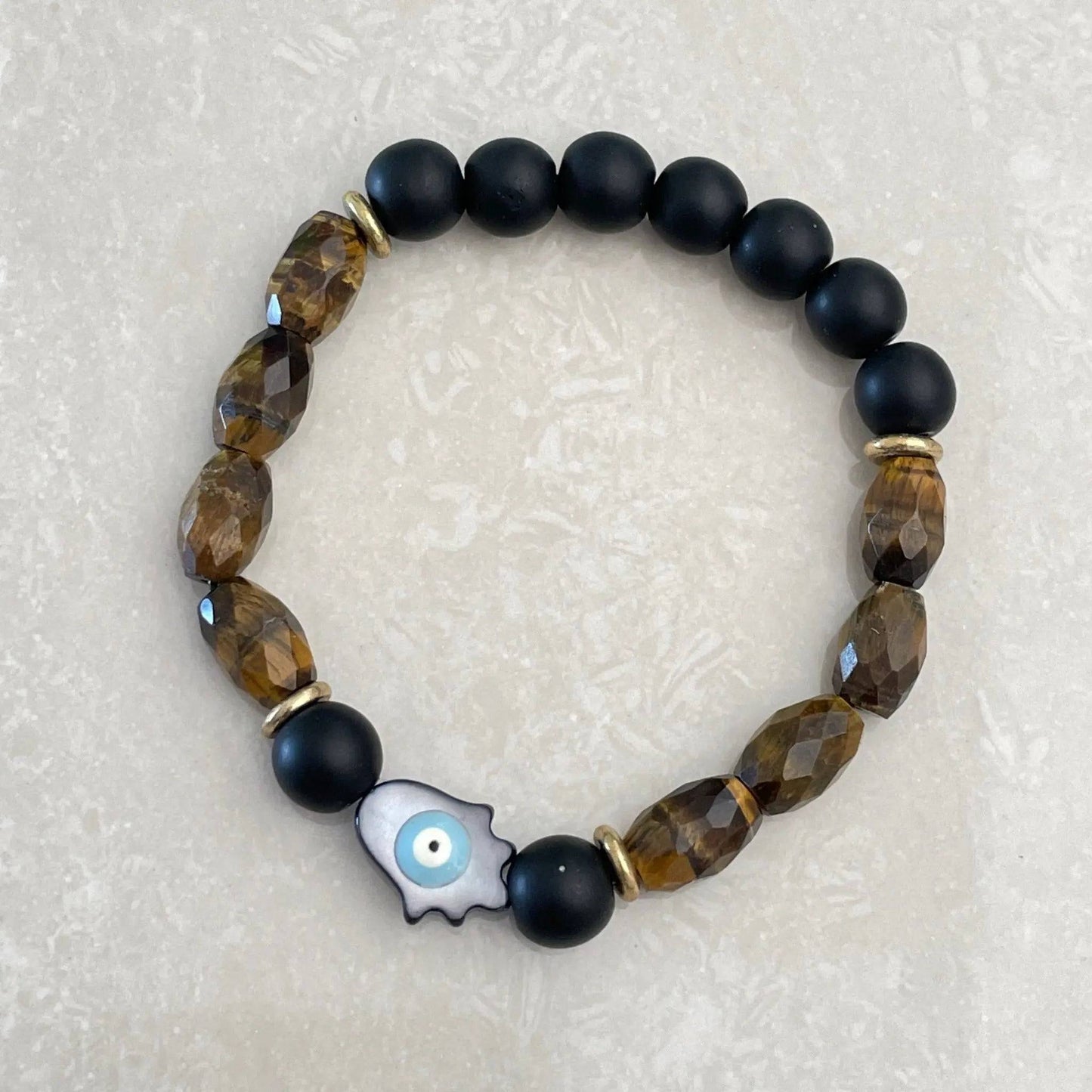 Hamsa Bracelet - Tiger Eye - Uplift Beads