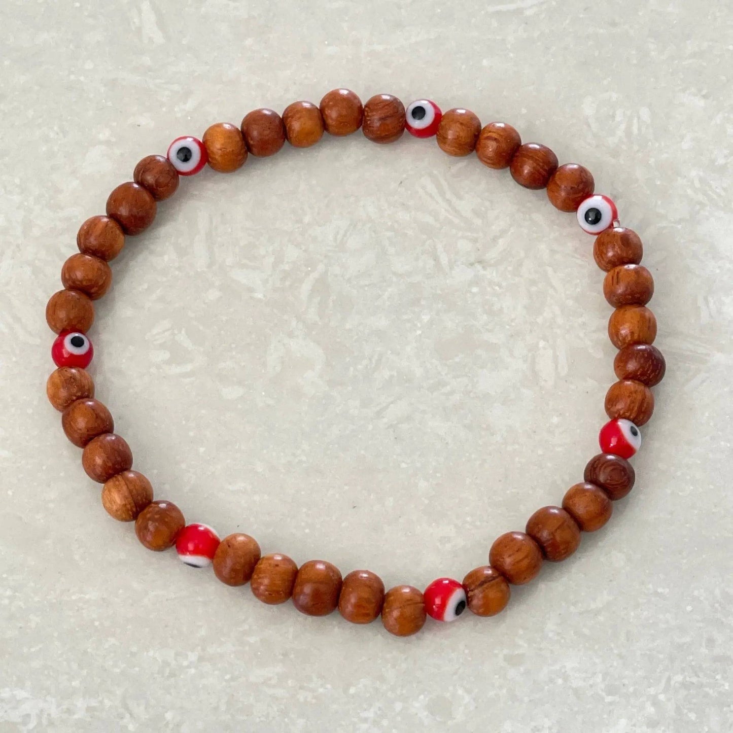 Bayong Wood Evil Eye Bracelet - Uplift Beads