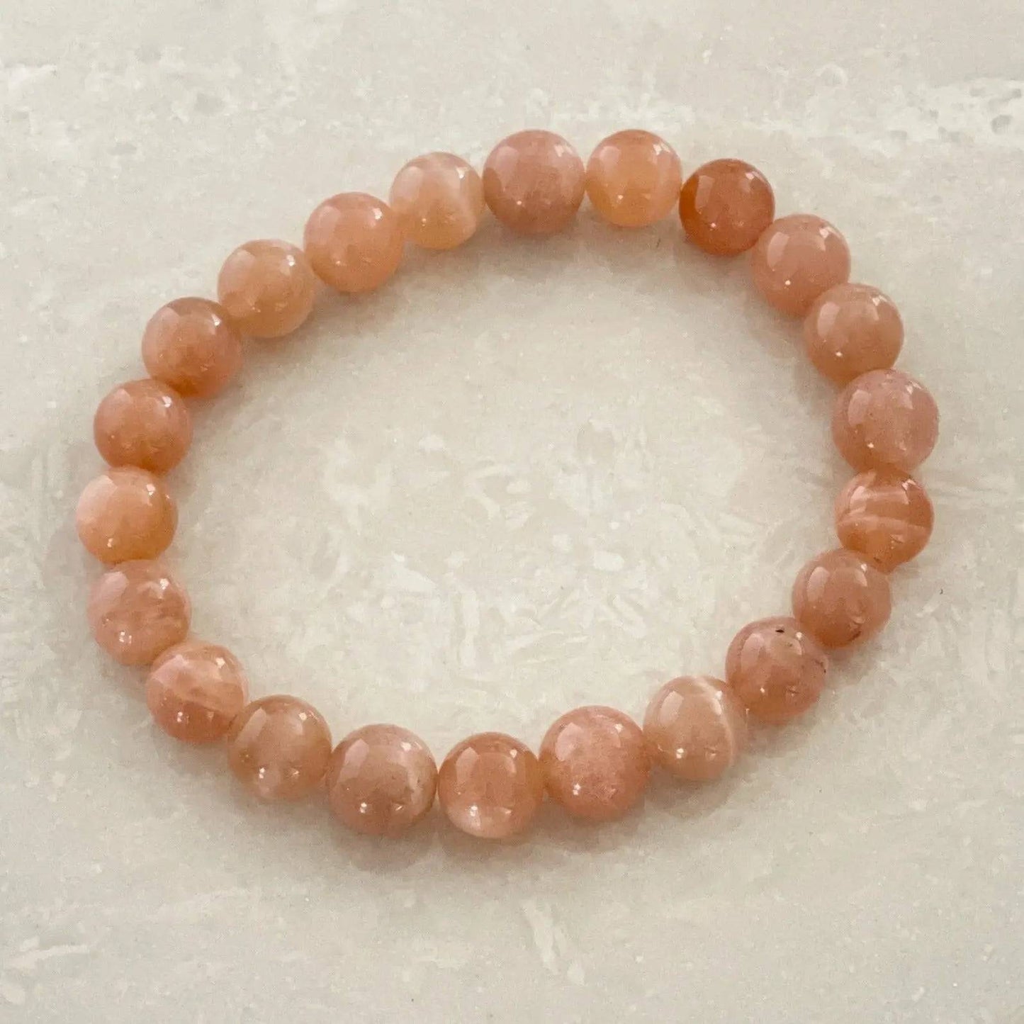 Peach Moonstone Bracelet - Uplift Beads
