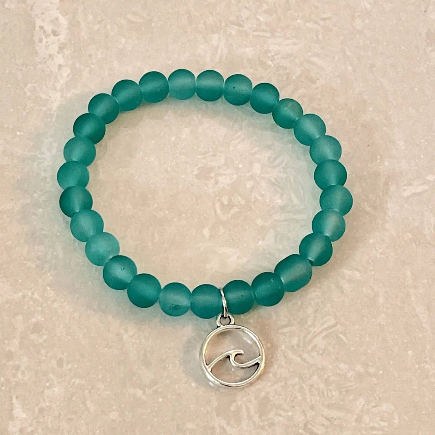 Ocean Wave Sea Glass Bracelet - Uplift Beads