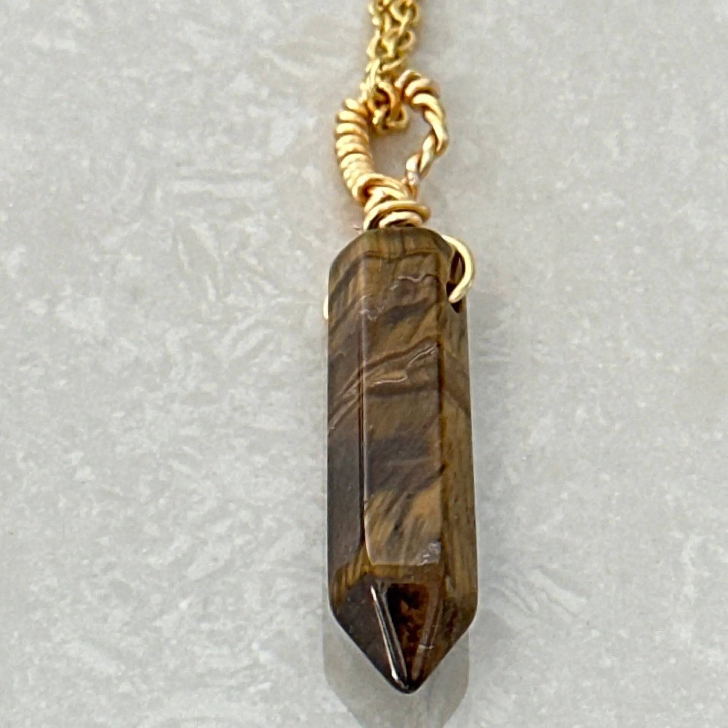 Tiger Eye Point Necklace - Uplift Beads
